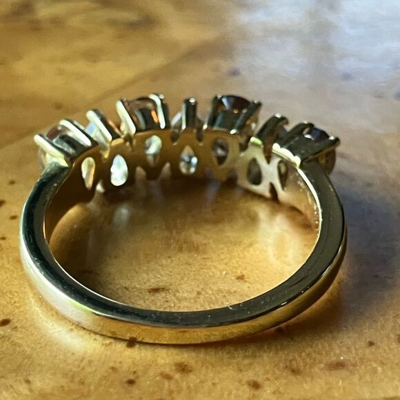 Natural Turkizite White Topaz Sterling Silver Ring Size 7 - Picture 6 of 10